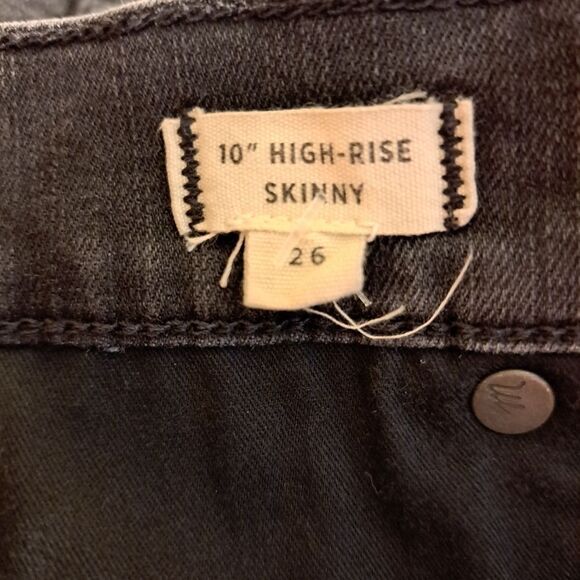 Madewell Women's 10'' High Rise Skinny Button Front Jeans Size 26 Boho Button - Picture 7 of 13